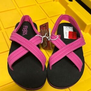FloJos Pink and Black Kids Sandals